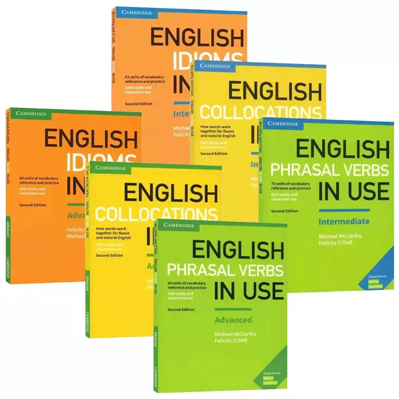 Verbios de uso en inglés, impresión en Color intermedio/avanzado, 3 libros en inglés
