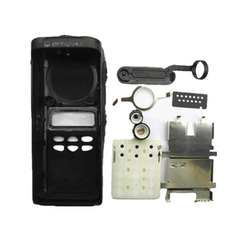 Sostituzione Kit di ricondizionamento custodia anteriore custodia con copertura antipolvere manopola per Motorola GP360 Radio portatile Walkie Talkie