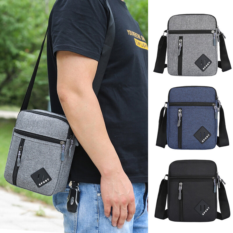 Impermeável Oxford Messenger Bag, sacos de ombro crossbody masculino, pequeno pacote de estilingue para trabalho, pacotes de negócios, bolsa bolsa, 2024