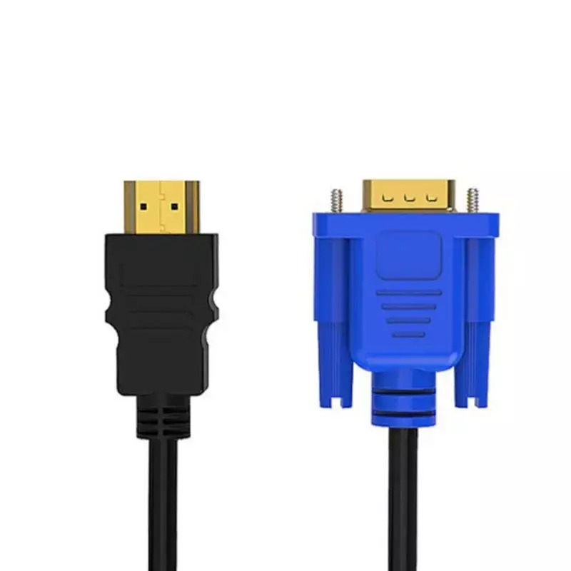 Kabel 1.8 M Yang Kompatibel dengan HDMI Ke VGA 1080P HD dengan Kabel Adaptor Audio HDMI-Kompatibel dengan Kabel VGA