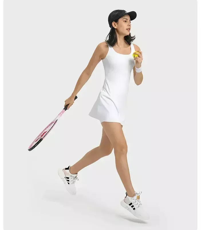 Lemon กระโปรงโยคะสำหรับผู้หญิง, กางเกงเล่นกอล์ฟอัดพลีทเทนนิสฟิตเนสเล่นกีฬาสันทนาการกลางแจ้งกระโปรงบุหน้าอกแบบยืดหยุ่น
