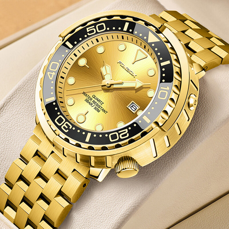 Luik Fashion Heren Horloges Voor Mannen Top Brand Luxe Volledige Steel Sport Horloge Mannen Quartz Datum Klok Waterdicht Horloge Voor mannen