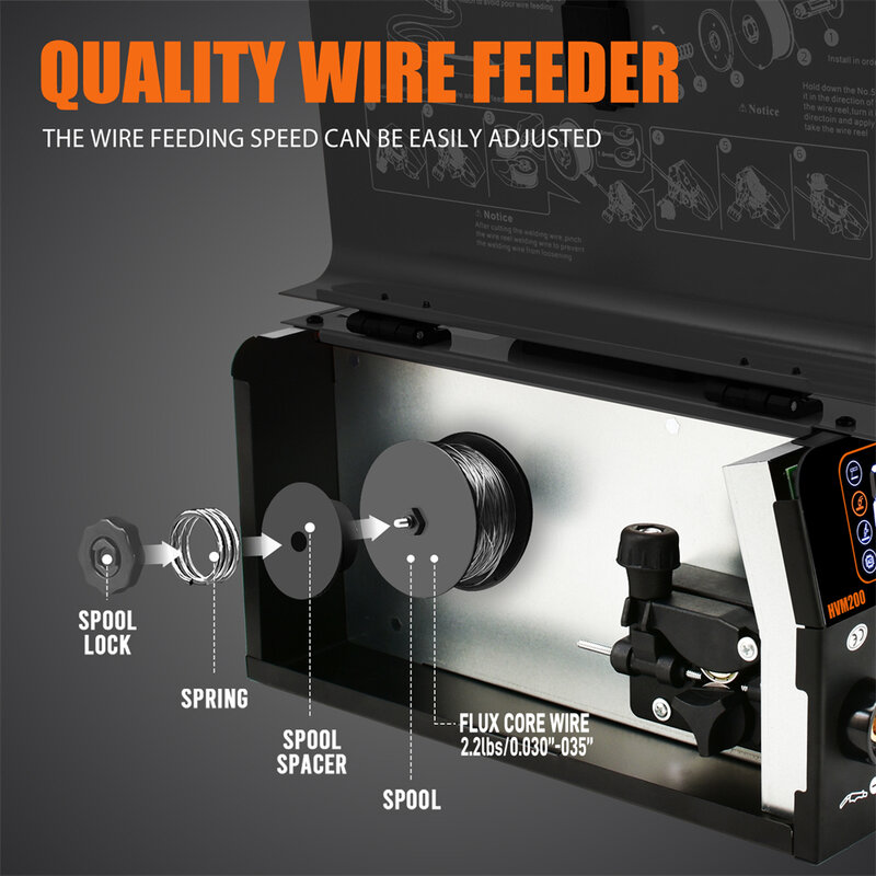 HZXVOGEN 3 in 1 MIG/TIG/MMA Non-Gas Semi-Automatic Welding Machine Inverter Welder Synergy Tool For Gasless Iron Soldering