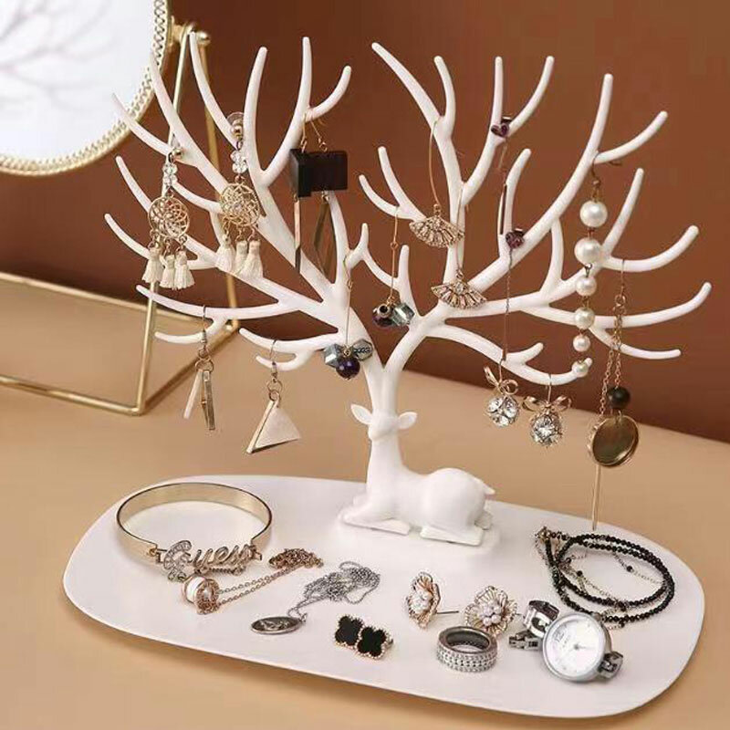 Tanduk kreatif tempat pajangan perhiasan anting-anting kalung rak gantung liontin gelang cincin Organizer baki rias