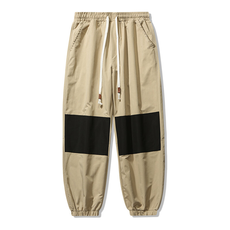2024New Spring Summer Men's pants American Safari Style Youthful vitality Sports Fashion Elastic Slim Drawstring Casual Trousers