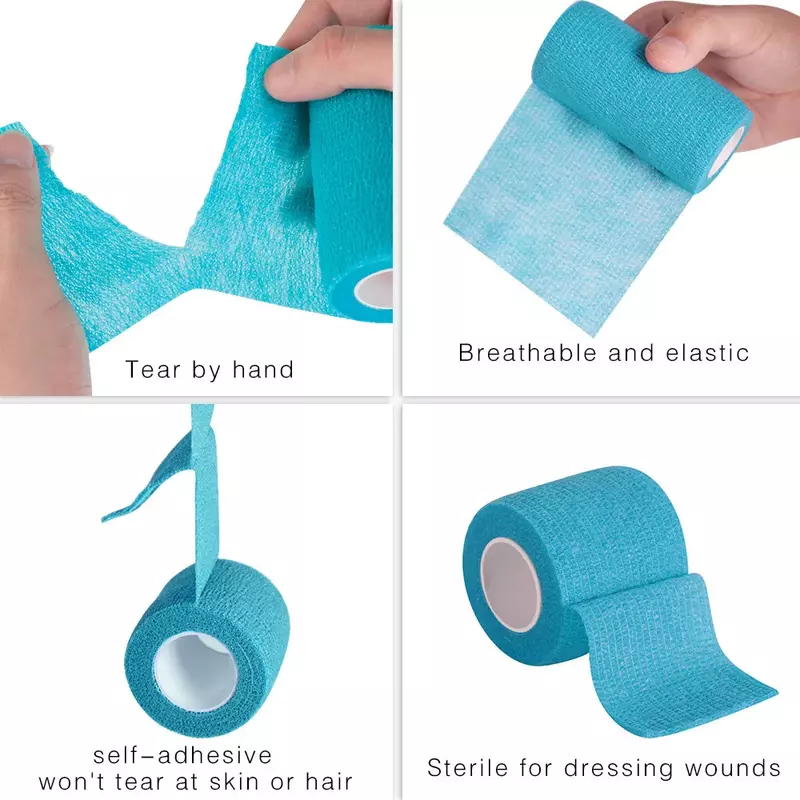 Cotton Breathable Medical Gauze Bandage for Outdoor Sports Elastic Self-adhesive Bandages Fixing Wrist Elbow Knee Ankle Bandage