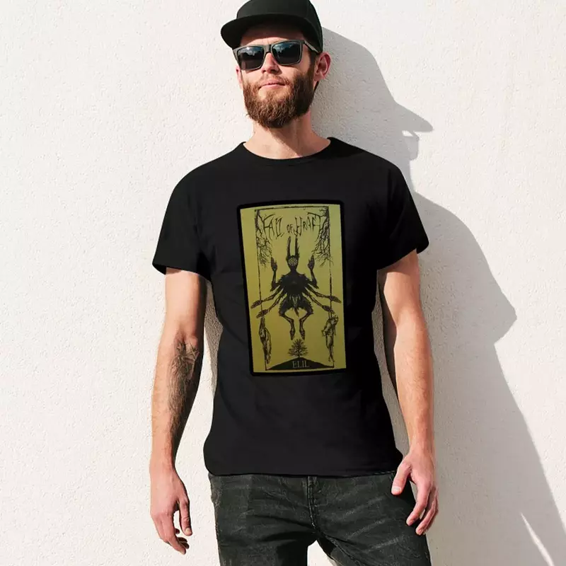 Осенняя эфрафа, металлическая футболка funnys, эстетическая одежда, блузка, черные футболки для мужчин
