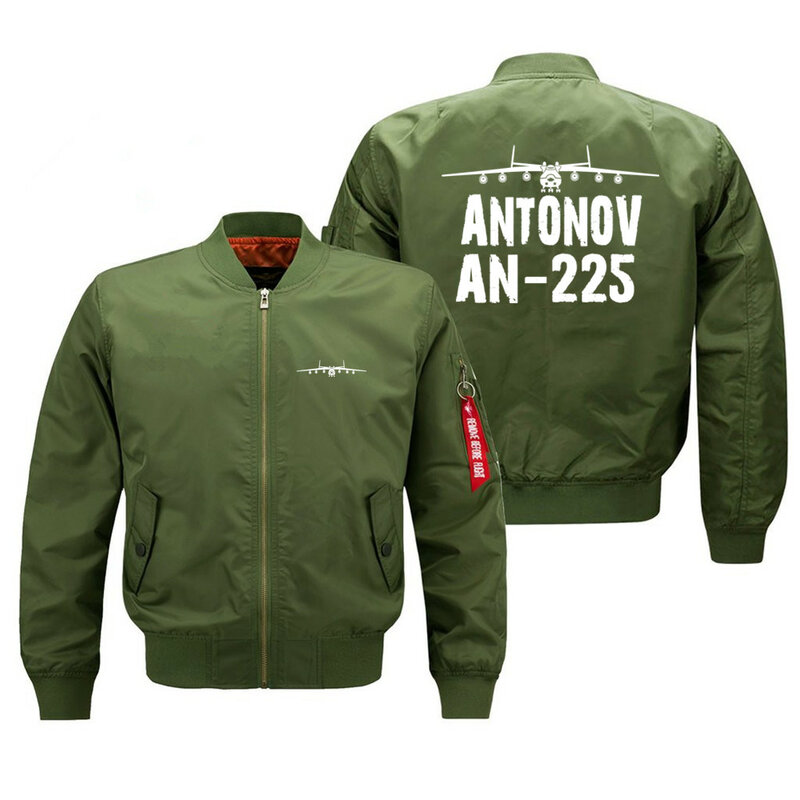 Antonov An-225นักบินนักบินแจ็คเก็ต Ma1ทิ้งระเบิดสำหรับผู้ชายฤดูใบไม้ผลิฤดูใบไม้ร่วงฤดูหนาวเสื้อแจ็คเก็ตผู้ชายเสื้อโค้ท