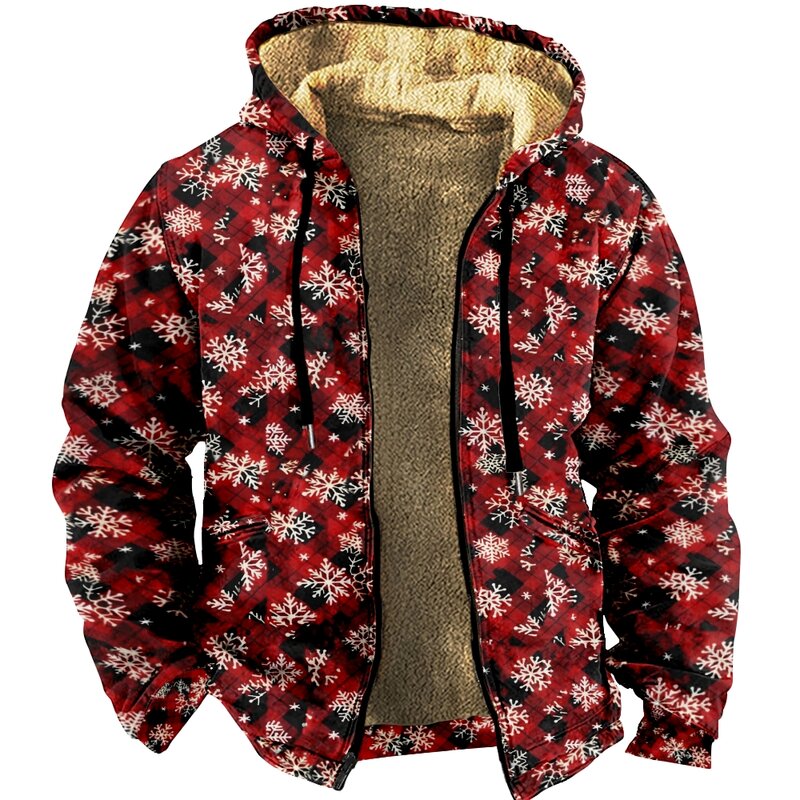 Men's Zipper Hoodies Christmas 2023 Merch Long Sleeve Sweatshirt Graphic Prints Jacket Women Winter Coat Funny Clothes
