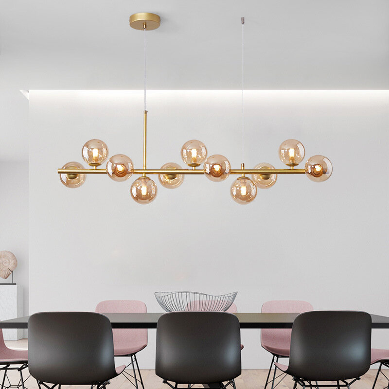 Lustre de bola de vidro LED Luminárias de teto para sala de estar Modern Nordic G4 Chihuly Kitchen Island Decoração para casa