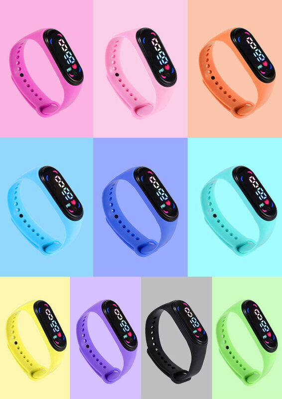 Wodoodporne zegarki dla dzieci kobiety Sport bransoletka nadgarstek dotykowy LED cyfrowy zegarek dziewczęcy chłopcy montre femme relogio feminino