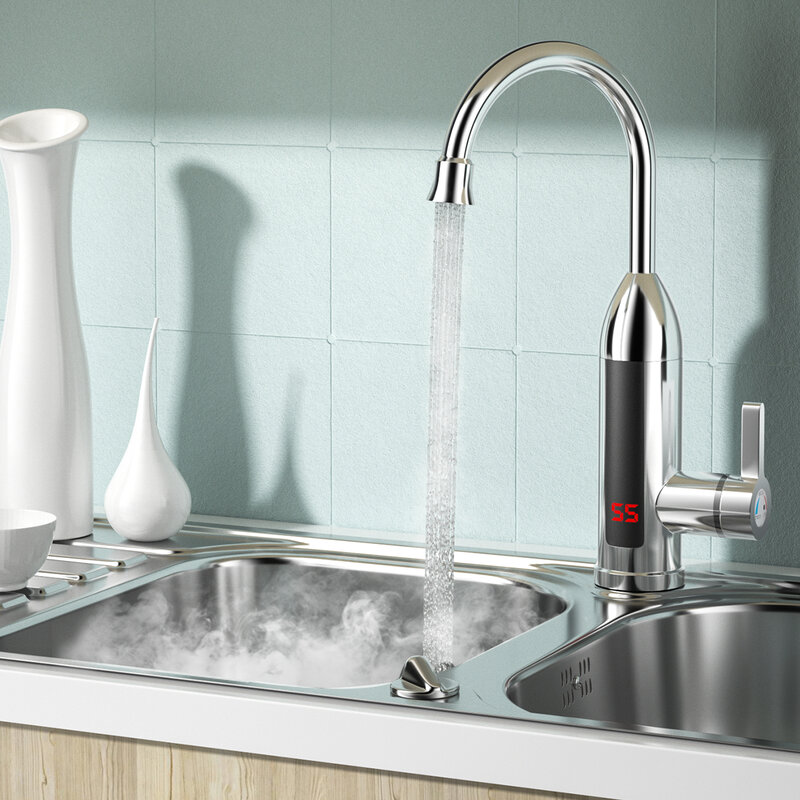 Instantaneous Digital Display Electric Kitchen and Bathroom Quick-heating Heating Faucet RX-012