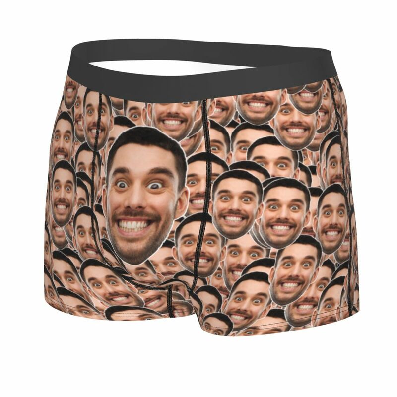 Personalized Face Photo Underwear Custom Heart Boxer Briefs Custom Men Valentine's Day Gift For Husband Anniversary Gift for Dad