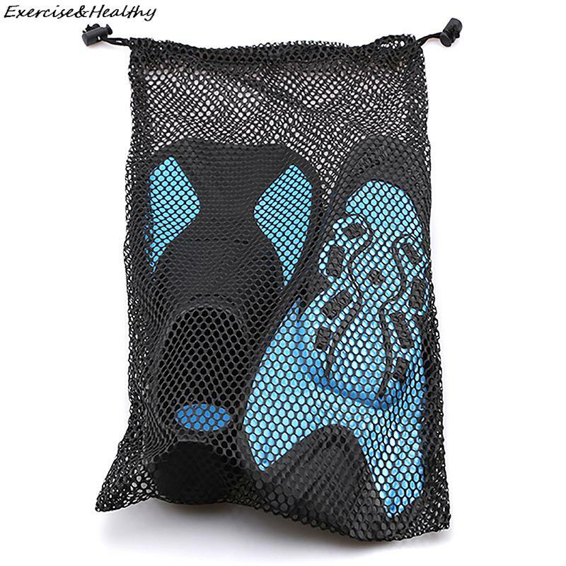 Fast Drying Nylon Mesh Pouch Drawstring Bag Outdoor Diving Snorkeling Fins Footwear Device Organization Accessories