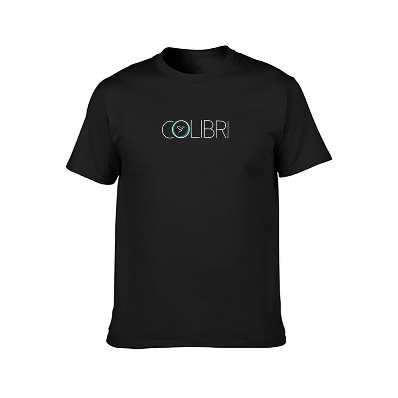 Colibri auf schwarzem T-Shirt Vintage Kleidung Schwergewichte Tops Herren T-Shirts