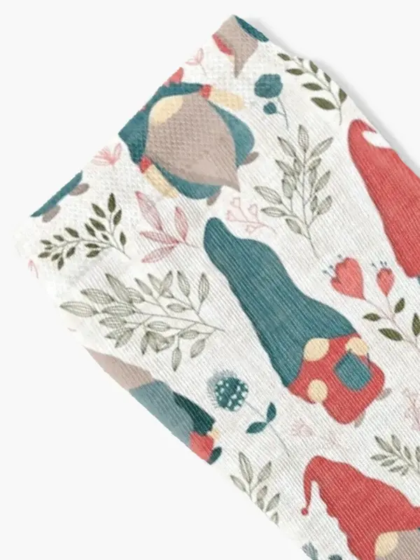 Calcetines de gnomos florales para hombres y niñas, calcetines de colores kawaii