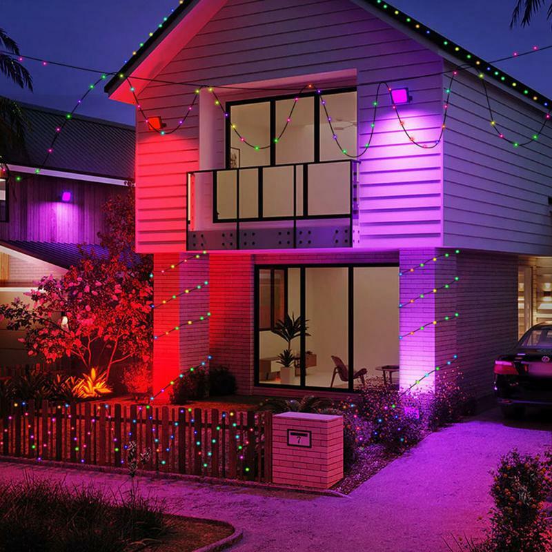 Cadena de luces Led de hadas navideñas con Control remoto, las mejores luces azules enchufables USB, luz parpadeante que cambia de Color para jardín