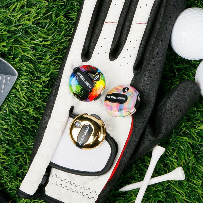 Licznik uderzeń golfowych Mini przenośny łatwy w dotyku Reset do 12 uderzeń licznik wyniku golfowy z przypinką kolorowy DropShip