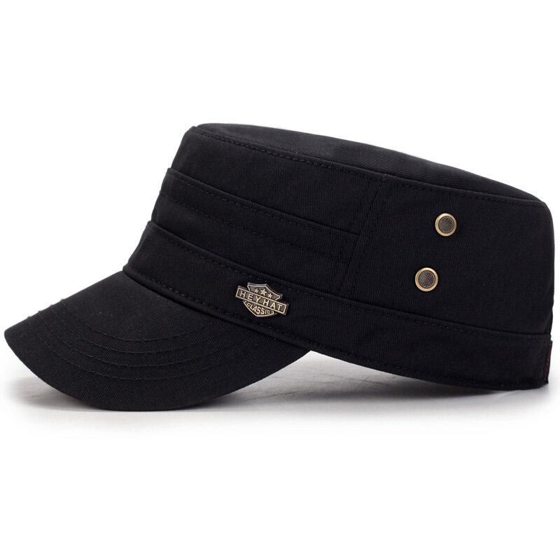 2021 markowe męskie czapka militarna letnia jesień dorywczo kadet kapelusz zmiękczana bawełna płasko zakończony czapki kobieta Vintage Army kapelusze kości czapka męska
