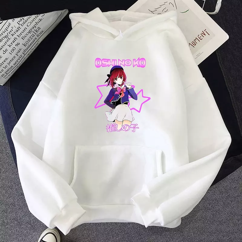 Oshi no Ko Kana Anime Hoodie Women Funny Girl Hoodied Cartoon Pullover Tops Long Sleeve Pocket Comfortable Female Sweatshirts
