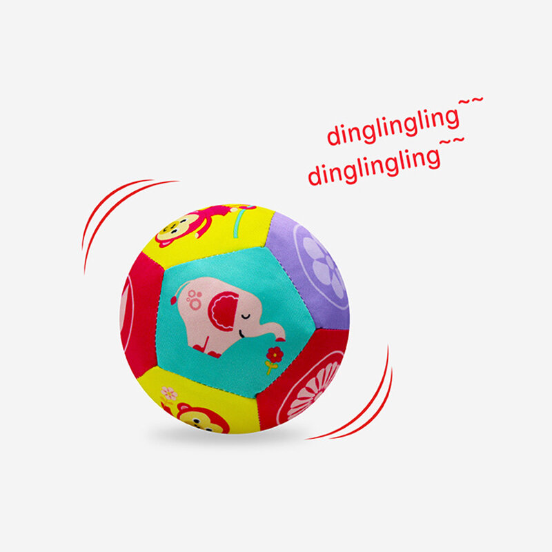 Mainan Bayi Kerincingan 0 12 Bulan Kain Lembut Bola Sensorik Bayi Bel Tangan Bayi Mainan Interaktif Hewan Kartun Kerincingan Pendidikan