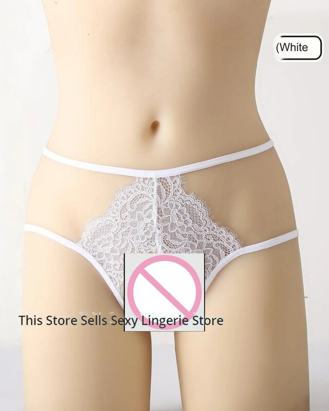 European and American open-end sexy women's lace transparent pants seamless temptation mesh briefs wholesale 1035
