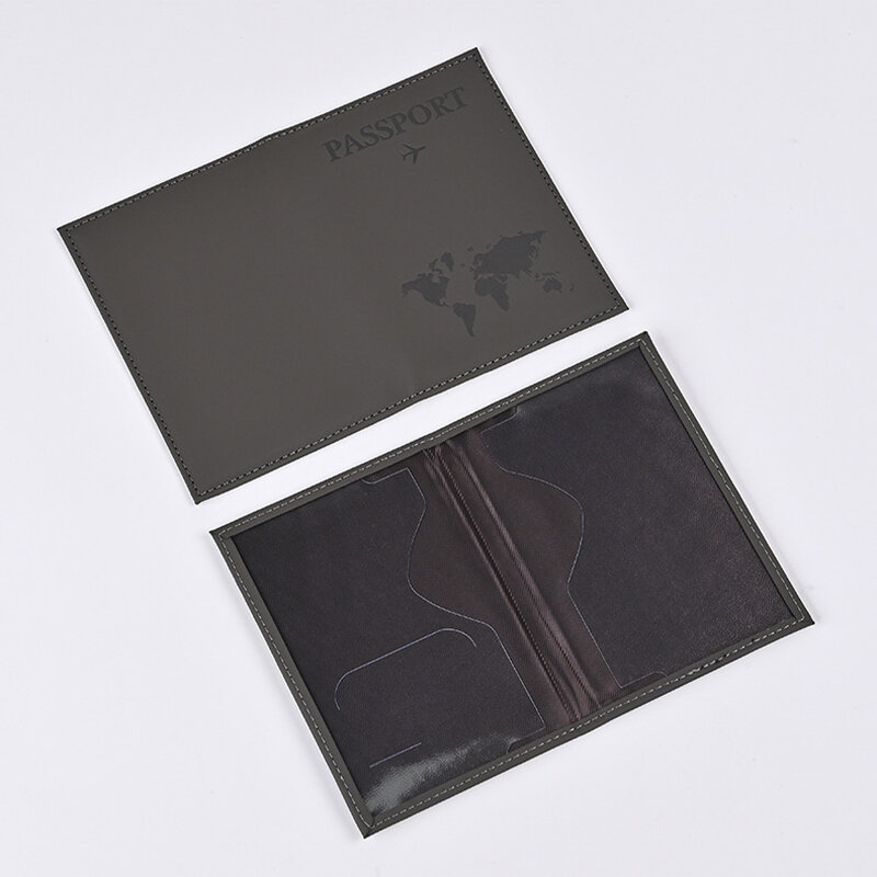 1 قطعة غطاء جواز سفر للجنسين بولي Leather حافظة بطاقات جلدية سليم حامل جواز سفر المحفظة هدية