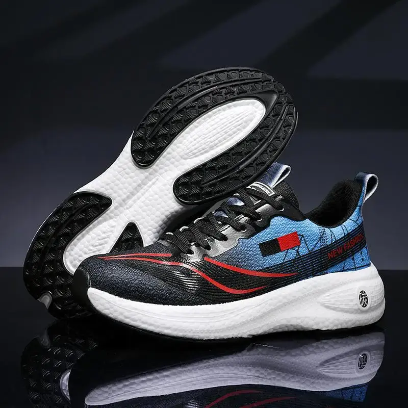 Zapatillas deportivas auténticas para hombre, Tenis ligeros, suela suave, absorción de impacto, para correr