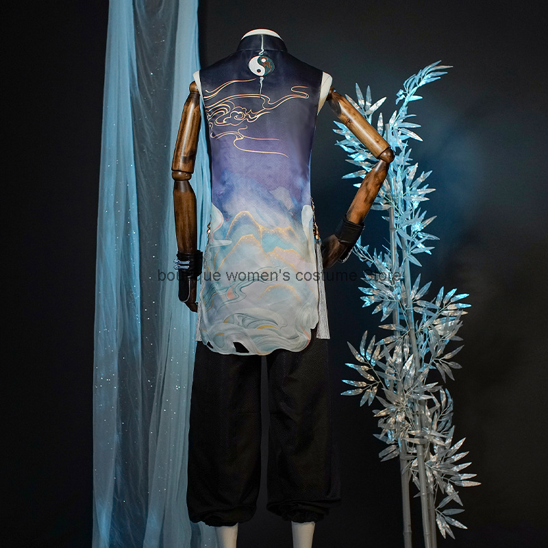 Naraka: Bladepoint Косплей Костюм Yongjie Wujian Cos Wuchen Taiji Новогодняя одежда косплей игровая Одежда Мужской китайский стиль