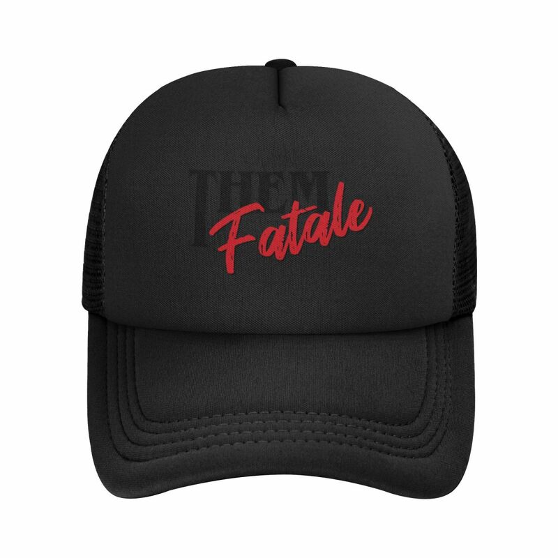 หมวกแก๊ปเบสบอลสีดำ Fatale หมวกสุดหรูสำหรับผู้หญิงและผู้ชาย