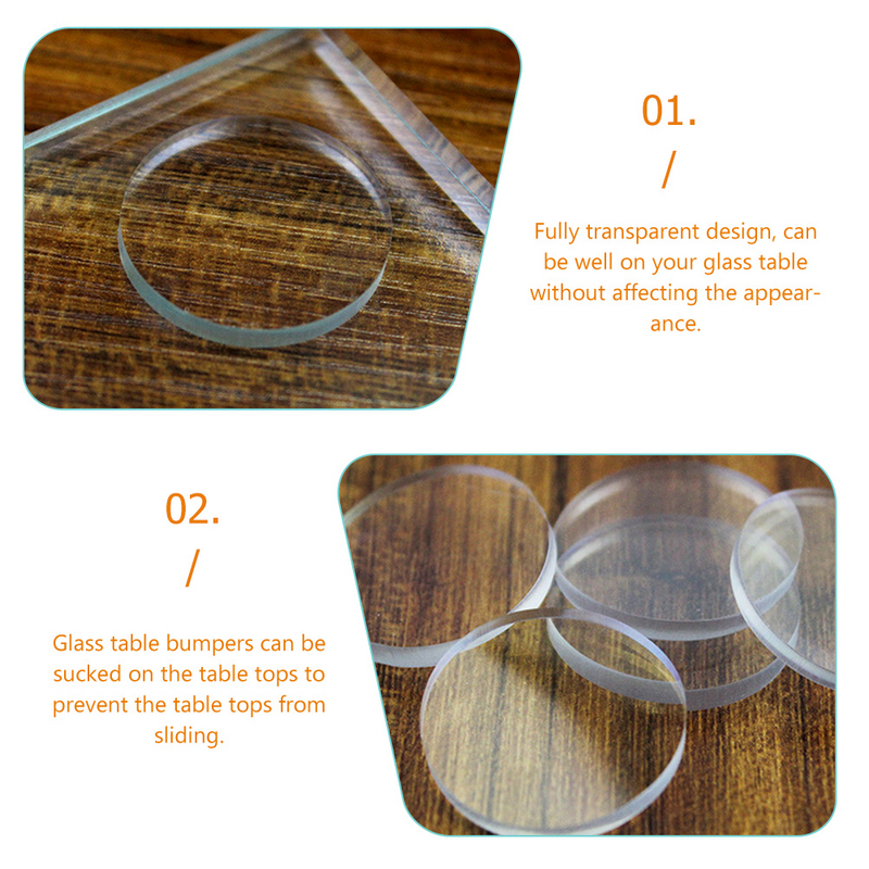 30pcs Glass Table Spacers Table Clear Suction Bumpers Glass Table Bumpers Anti-slip Pads