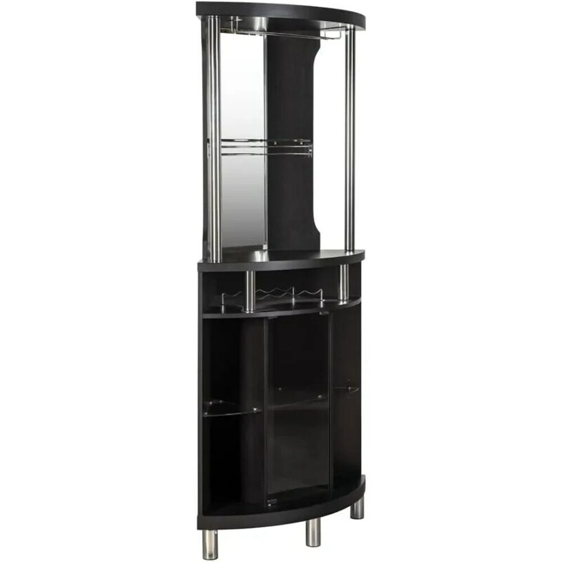 Corner Bar Unit Wine Rack Black Showcases Display Cabinet Refrigerator & Cabinets Shelf Furniture