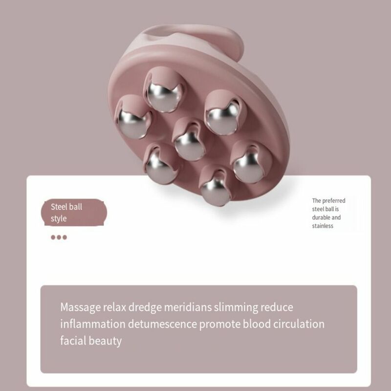 Body Massage Tool 7 Beads Massager Rotating Muscle Relax Roller Ball Massager Anti-Cellulite Magnetic/Steel Beads