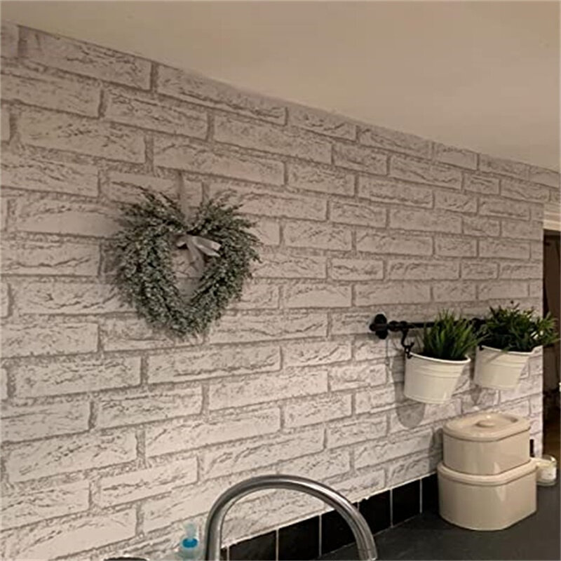 Brick Wallpaper Peel And Stick For Bedroom Faux Brick Kitchen Cabinets Home Decor Wall Stickers Papel De Parede Stickers Muraux