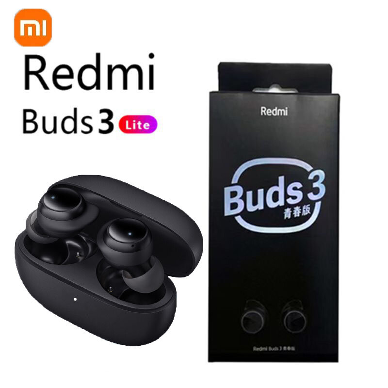 Xiaomi-auriculares inalámbricos Redmi Buds 3 Lite, por Bluetooth 5,2, deportivos, intrauditivos