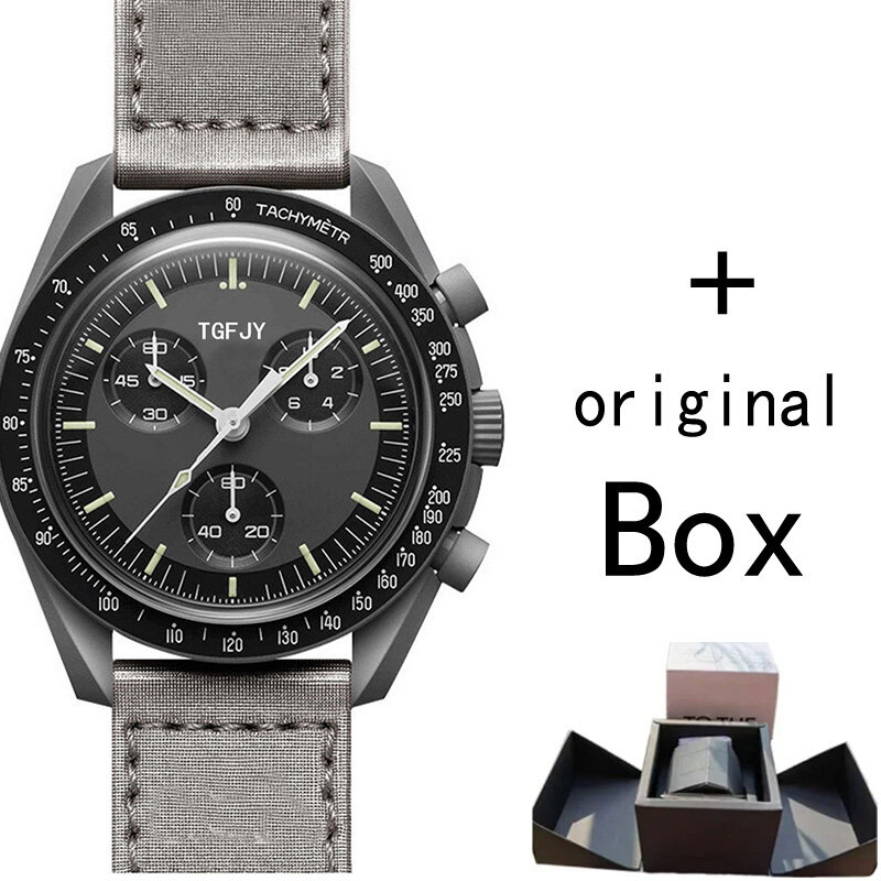 Orologio da uomo in scatola originale da uomo con codice orario in plastica orologio esplorazione pianeta AAA orologio da uomo