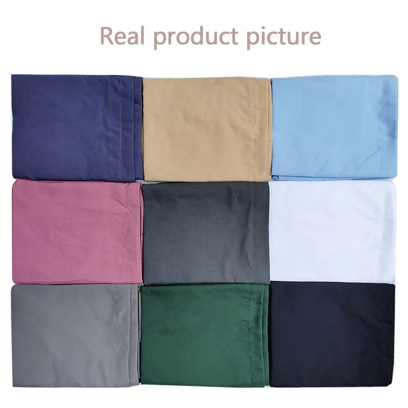 ملاءة سرير قطنية 100% مزودة بشريط مطاطي لون سادة غطاء مرتبة قابل للضبط ومقاوم للانزلاق لسرير مفرد كينج كوين مزدوج