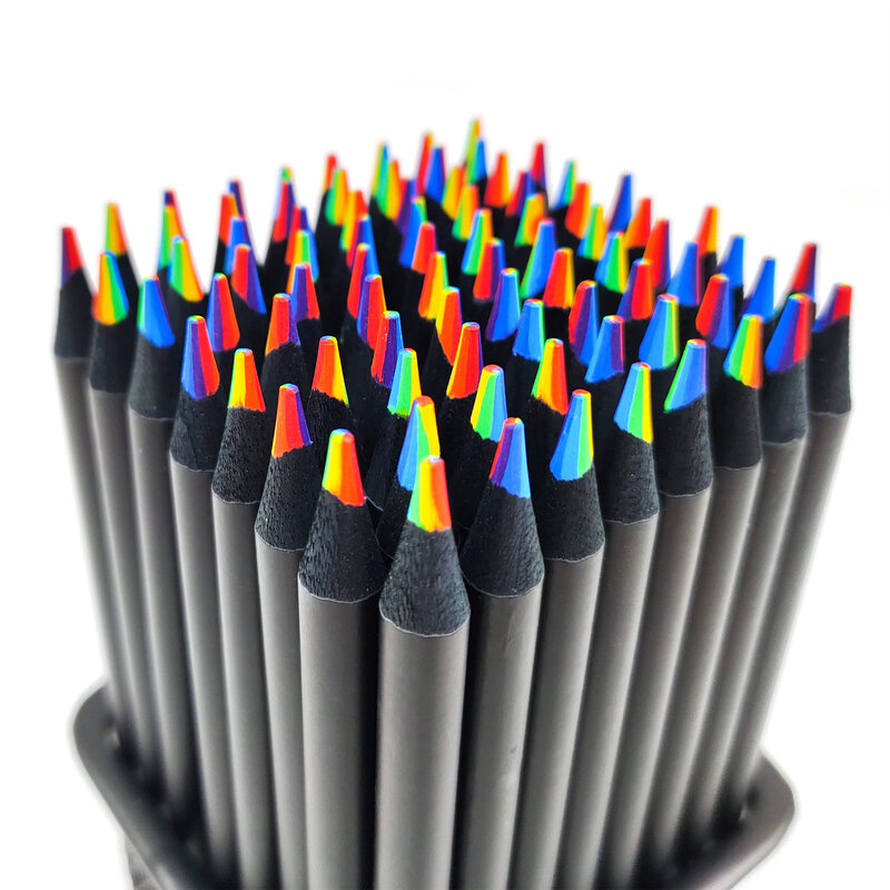 7 Colors Gradient Rainbow Colored Pencils Drawing Sketching Coloring Colour Pencils Artist Sketching Art Supplies 1pcs Random