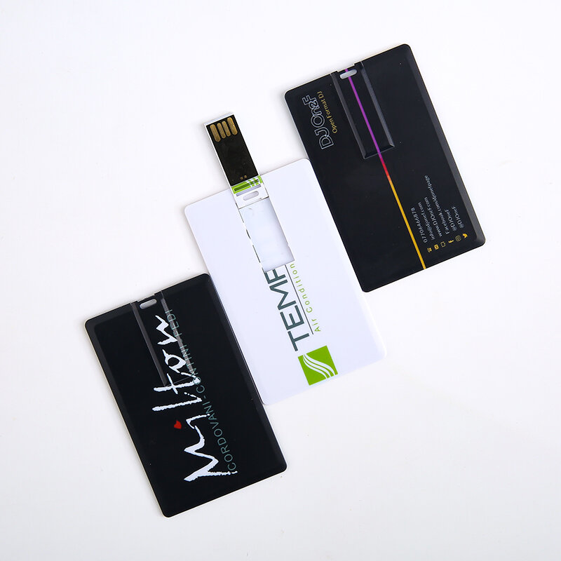 Tarjeta de crédito con logotipo personalizado, unidad Flash Usb, regalo de boda, 4GB, 8gb, 32gb, 64gb, con su logotipo, impresión a ambos lados