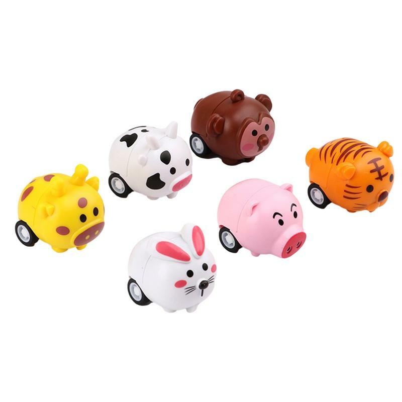 Ziehen Auto Modell Spielzeug Racing Autos Baby Mini Cartoon Kleine Bus Lkw Tier Auto Bunte Kinder Spielzeug Für Kinder junge Geschenke