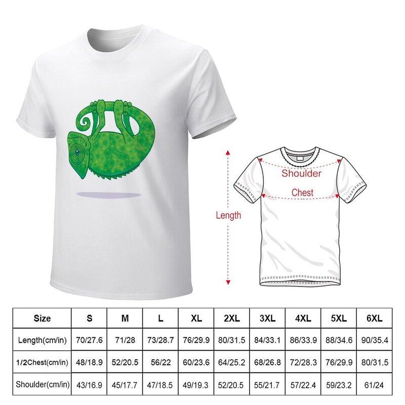 Camiseta gráfica de camaleão mágico masculina, camisetas grandes, fãs de esportes para menino, grande e alta