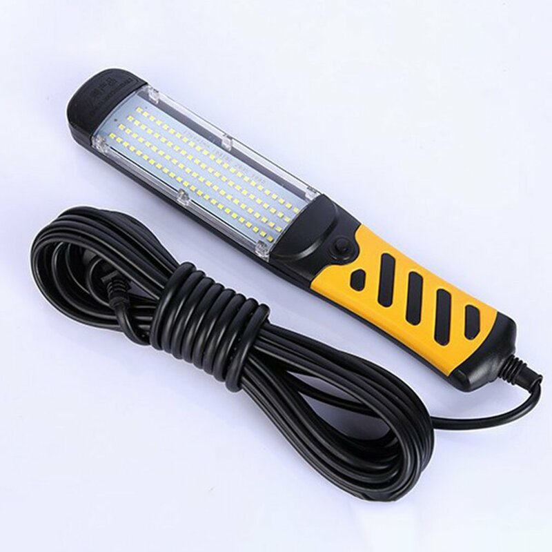100 Beads Hand-held Inspection Lamp Wired With Powerful Magnet Rotating Hook Practical Portable Work Light