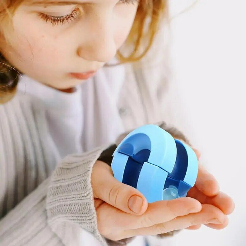 Sfera di marmo Orbit Cube Finger Gyro novità Intelligence decomprimere Fingertip Orbit Gyro Toy Fidget Sensory Toy Rolling Ball