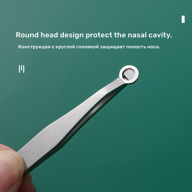 Manual de corte de cabelo nariz aço inoxidável remoção do nariz pinças anel circular design tesoura