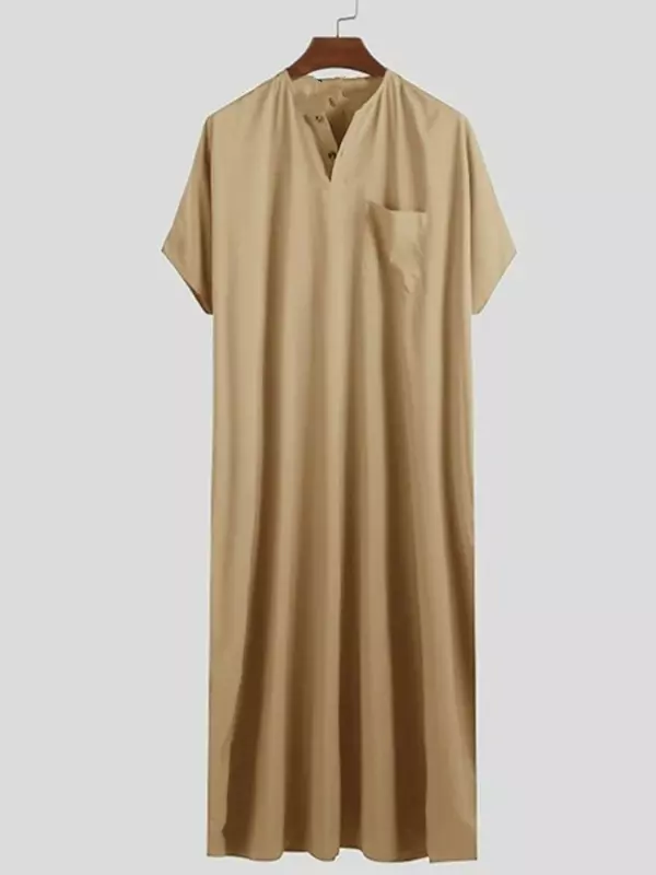 Turkye muzułmański islamski mężczyźni Jubba Thobe sukienka Abayas długa suknia saudyjski Musulman Abaya marokański kaftan Islam odzież Dubai Arab