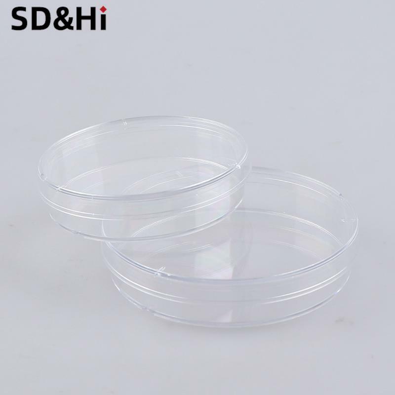 10Pcs 70mm polistirene Sterile piastre Petri piatto di coltura batterica per forniture scientifiche biologiche mediche di laboratorio