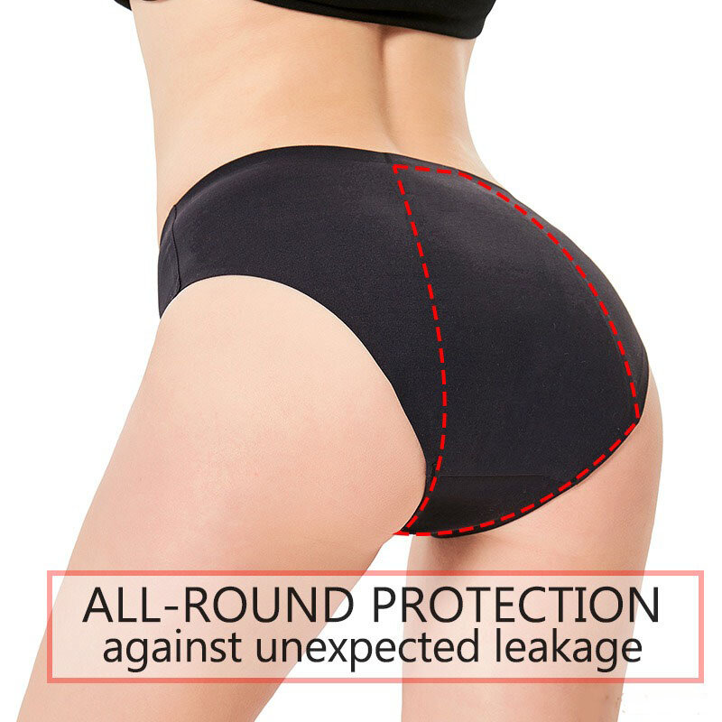 SULIMACOXY 50ml Absorption Four Layer Leak-proof High-waist Underwear Women's Non-trace Period Pants