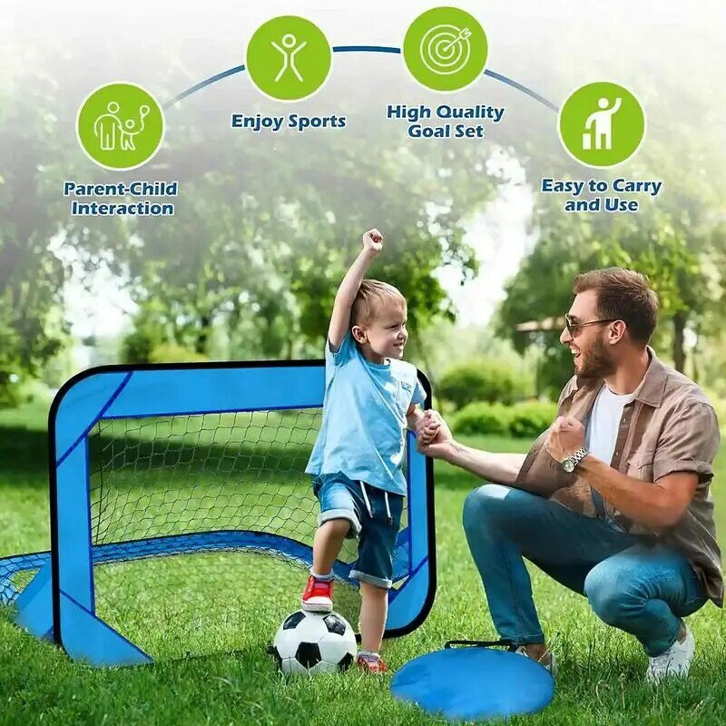 Foldable Soccer Goal Football Target Net 4 Modes Goal Modes Soccer Goal Children Soccer Target Net For Playground Backyard