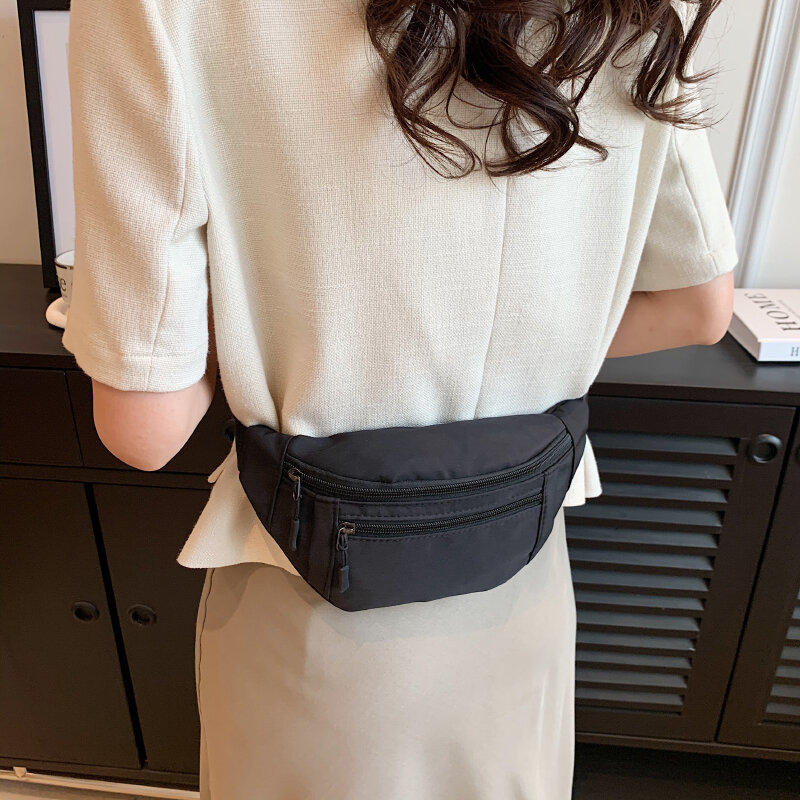 Riñonera minimalista de nailon para mujer, bolso de cintura de alta calidad, para el pecho, para ocio al aire libre, a la moda, 2023