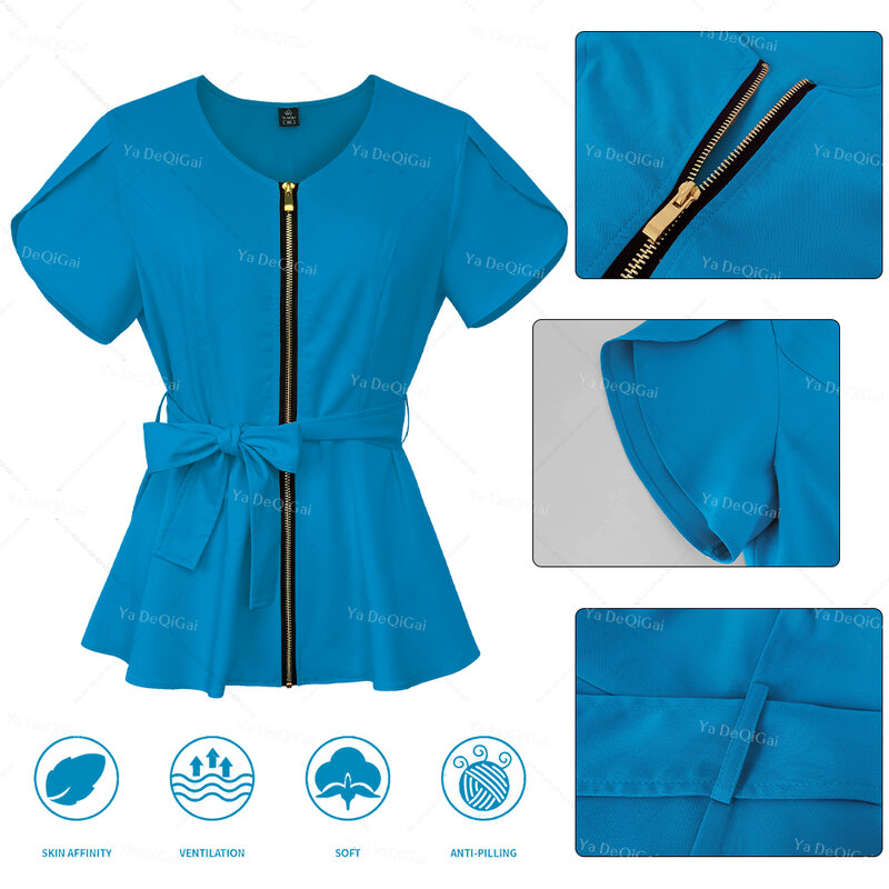 ชุดสครับสำหรับโรงพยาบาลเสื้อผ้าทางการแพทย์สำหรับผู้หญิงชุด seragam suster เสริมความงามชุดทำงานคลินิกทันตกรรมชุดสปา